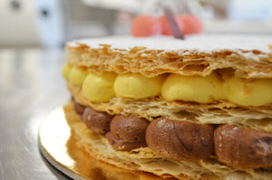 La torta Millefoglie Crema e Cioccolato