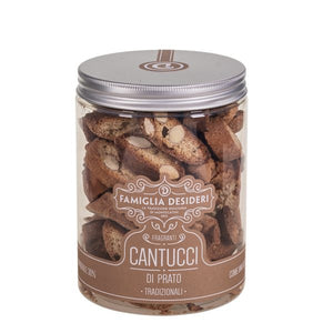 Cantucci di Prato Tradizionali di Famiglia Desideri, Barattolo da 300g.
