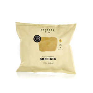 Nuvole di Mais Soffiate di Patatas Nanas, chips di mais soffiato.

&nbsp;Disponibili in sacchetto da 100 gr.