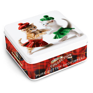 Shortbread Fingers, Frollini scozzesi al Burro di Campbells in Latta a tema gatti Ballerini, confezione da 90g.