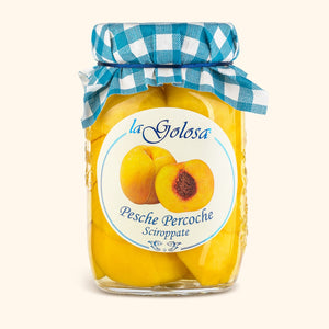 Pesche Percoche Sciroppate di La Golosa, vaso da 500 g.