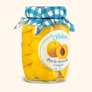 Pesche Percoche Sciroppate di La Golosa, vaso da 500 g.