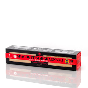 Spaghettini di Gragnano di Pastificio dei Campi, confezione da 500g.