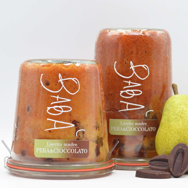 Prodotti Babà in Vasocottura alla Pera e Cioccolato Artigianale a Lievitazione Naturale Pasticceria Gianni Saccone
