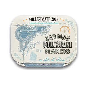 Sardine Millesimate all'Olio d'Oliva 100g  - Pollastrini di Anzio