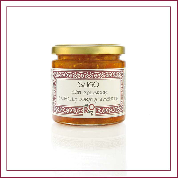 Sugo con Salsiccia e Cipolla dorata di Medicina Gr.200 - La Dispensa di Amerigo